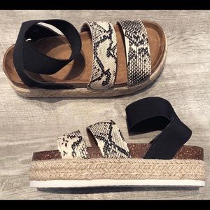 Python platform sandals